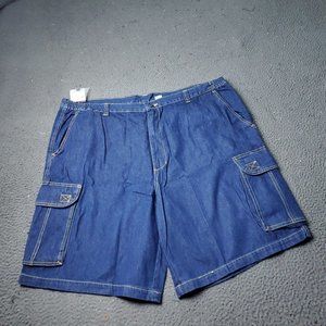 King Size Denim Jean Shorts Mens Size 46  Big & Tall Blue Cotton Cargo